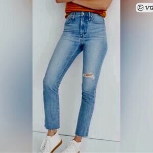 Madewell‎ The Perfect Vintage Crop Jean Women's Casual Size 26 Ripped Distressed